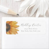 Zonnebloem Moderne Chic Return Address Label (Insitu)