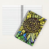 Zonnebloem moderne kunst notitieboek (Binnen)