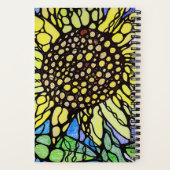 Zonnebloem moderne kunst notitieboek (Achterkant)