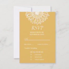 Zonnebloem Moderne Tuin Bloemen RSVP Kaartje