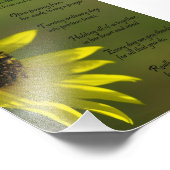 Zonnebloem Moeder Appriciation Bedankt dat je gedi Foto Afdruk (Hoek)