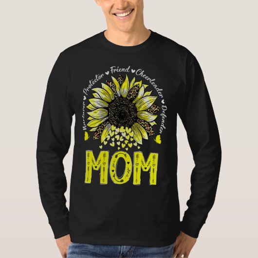 Zonnebloem Moeder Beschermer Vriend Moeder D T-shirt (Voorkant)