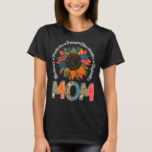 Zonnebloem Moeder Beschermer Vriend Moeder D T-shirt