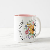 Zonnebloem Moeder Boss Two-Tone Mok (Voorkant rechts)