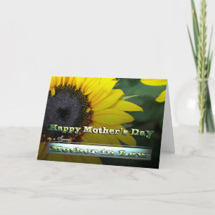 Zonnebloem moeder in de wet Happy Mothers Day Kaart