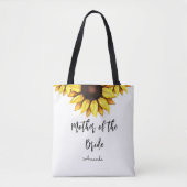 Zonnebloem moeder van de bruid bruiloft Canvas tas (Voorkant)