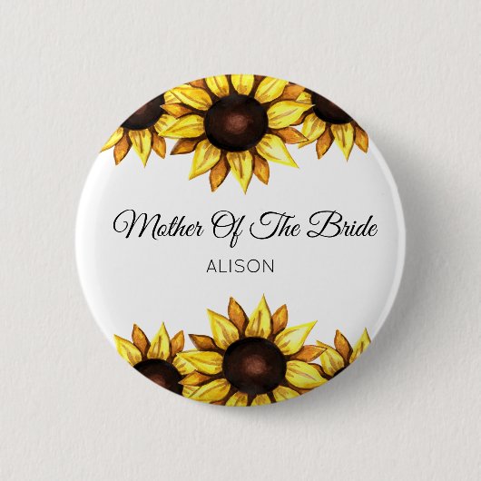 Zonnebloem Moeder van de Button van de Bride Flora (Voorkant)