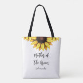 Zonnebloem Moeder van het Groom Wedding Tote Bag (Achterkant)