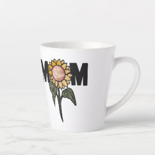 Zonnebloem Moeder Zonnebloemen Kunst Moederdag Latte Mok