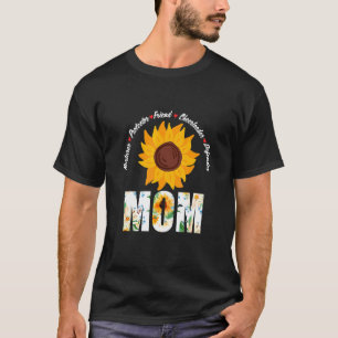 Zonnebloem Moederbouwer Friend Cute Mothe T-shirt