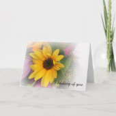 Zonnebloem Moederdag Gevouwen Wenskaart Kaart (Voorkant)