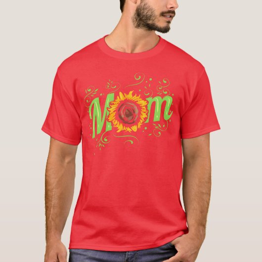 Zonnebloem Moederdag grappig T-shirt (Voorkant)