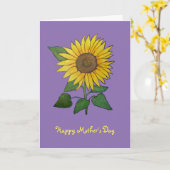Zonnebloem Moederdag Kaart (Gele Bloem)