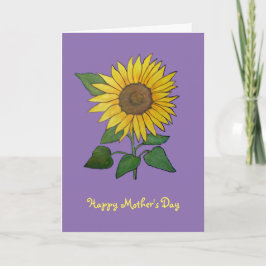 Zonnebloem Moederdag Kaart