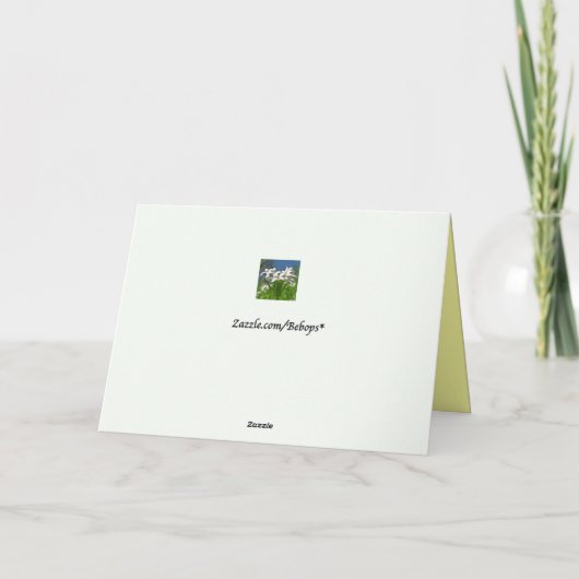 Zonnebloem Moederdag Kaart (Achterkant)