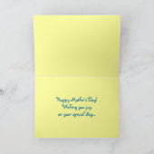 Zonnebloem Moederdag Kaart (Binnen)