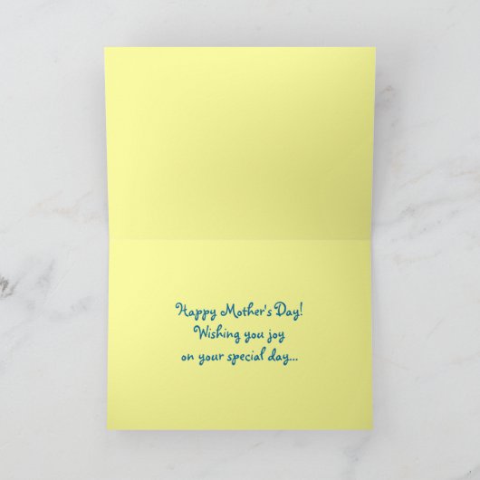 Zonnebloem Moederdag Kaart (Binnen)