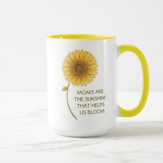 Zonnebloem Moederdag koffiemok Mok (Rechts)
