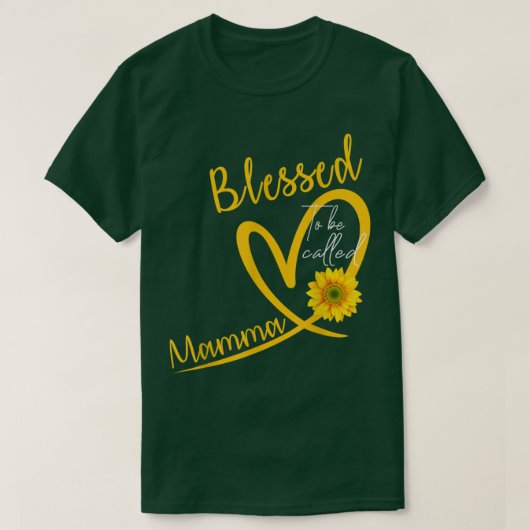 Zonnebloem-moeders, zonder blozen genaamd Mamma He T-shirt (Design voorkant)