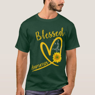 Zonnebloem-moeders, zonder blozen genaamd Mamma He T-shirt