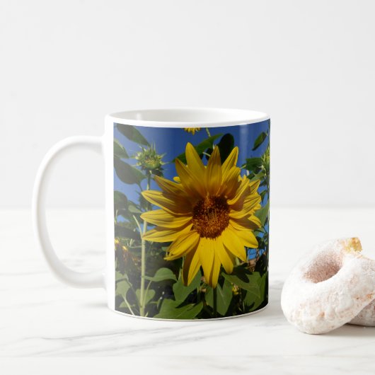 Zonnebloem-Mok Koffiemok (Met donut)