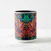 Zonnebloem mok met bloemenprint (Midden)