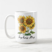 Zonnebloem mok voor vrouwen, aangepast moederdag c (Links)
