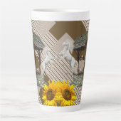 Zonnebloem Mok Witte paarden (Voorkant)