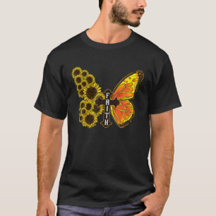 Zonnebloem Monarch Vlinder Geloof Zonnebloemen en T-shirt