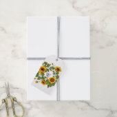 Zonnebloem Monogram Cadeaulabel (Met Touw)
