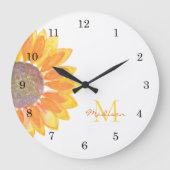 Zonnebloem Monogram Grote Klok (Voorkant)