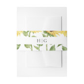 Zonnebloem Monogram Moderne Schuur Bruiloft Uitnodigingen Wikkel (Voorkant Voorbeeld)