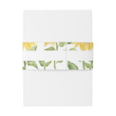 Zonnebloem Monogram Moderne Schuur Bruiloft Uitnodigingen Wikkel (Achterkant Voorbeeld)