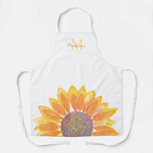 Zonnebloem Monogram Schort (Voorkant)