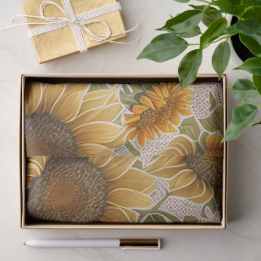 Zonnebloem, mooi Collectie Tissuepapier (Geschenk)