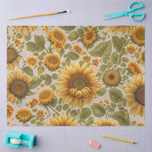 Zonnebloem, mooi Collectie Tissuepapier (Craft)