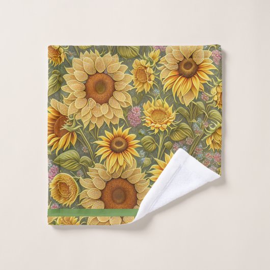 Zonnebloem mooi modern Collectie Bad Handdoek (Wasdoekje)