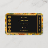 Zonnebloem mooi modern Collectie Visitekaartje (Achterkant)