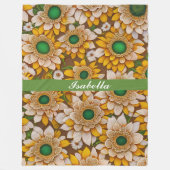 Zonnebloem mooi Populair Collectie Fleece Deken (Voorkant)