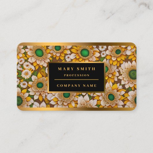 Zonnebloem mooi Populair Collectie Visitekaartje (Voorkant)