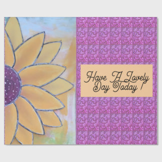Zonnebloem mooie dag cadeaupapier