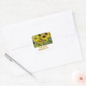 Zonnebloem Morn Book Bord Vierkante Sticker (Envelop)