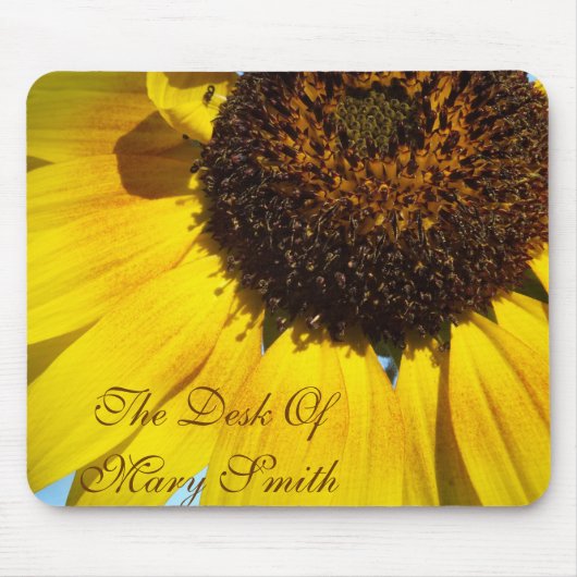 Zonnebloem mousepad *personaliseer* muismat (Voorkant)