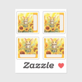 Zonnebloem muis sticker