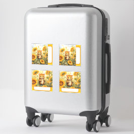 Zonnebloem muis sticker