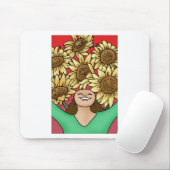 Zonnebloem Muismat (Met muis)