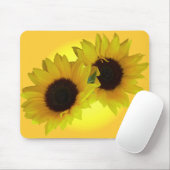 Zonnebloem - Muismat schitterende gele bloemschenk (Met muis)