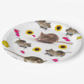 Zonnebloem Muizen Papieren Borden Papieren Bordje (Gekanteld)