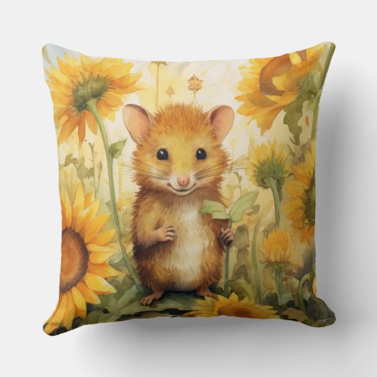 Zonnebloem Muizentuin Miceville 17 van 17 Kussen (Achterkant)
