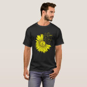 Zonnebloem Musical Instrument Muzieknoten Flower M T-shirt (Voorkant volledig)